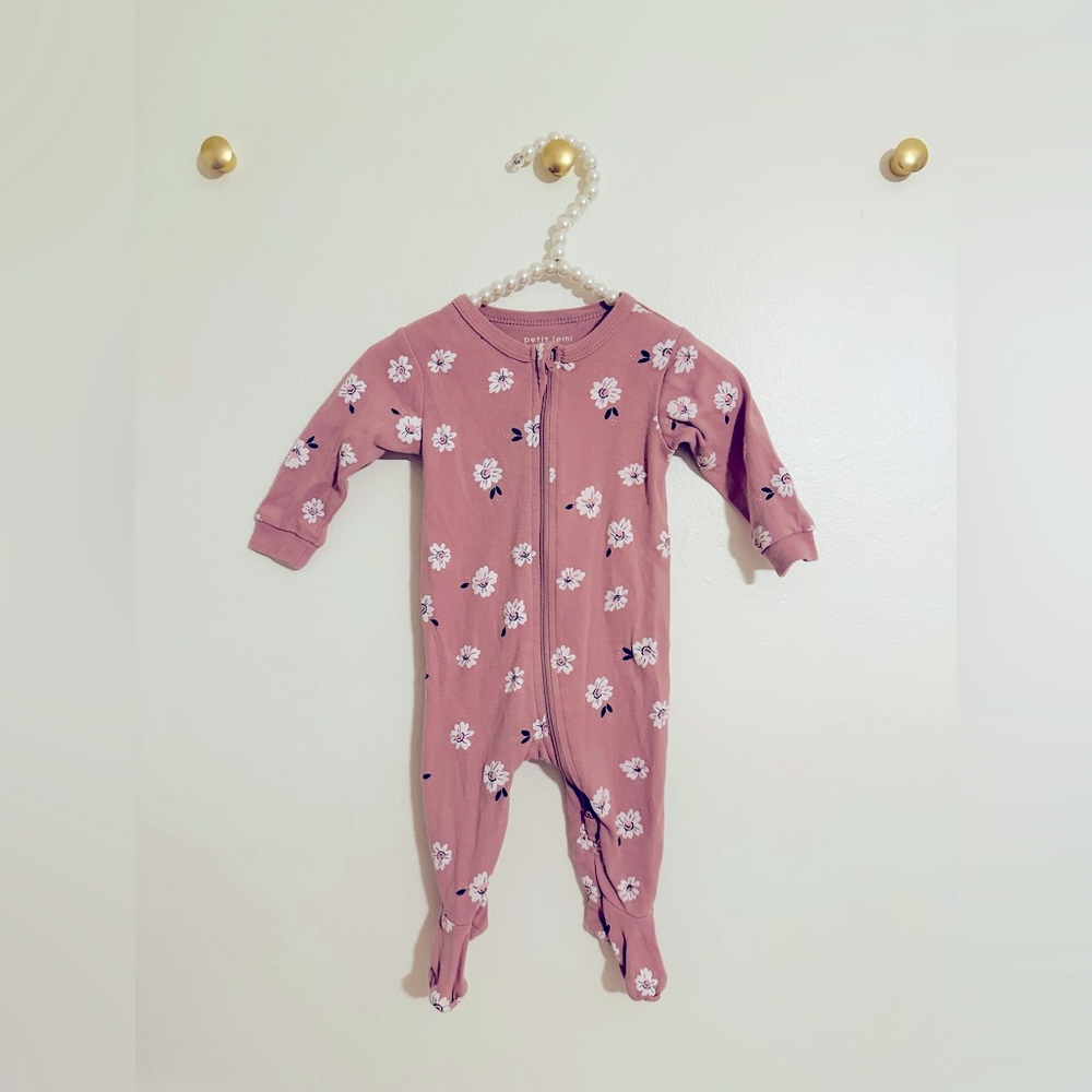 Petit Lem Cotton Zippered Onsie